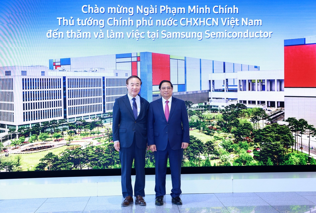 Phiên bản chính thức của 555Win Phạm Minh Chính thăm tổ hợp bán dẫn của Samsung