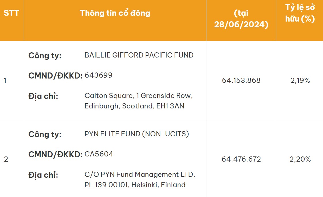 HDBank công bố hai quỹ ngoại nắm hơn 2% vốn ngân hàng