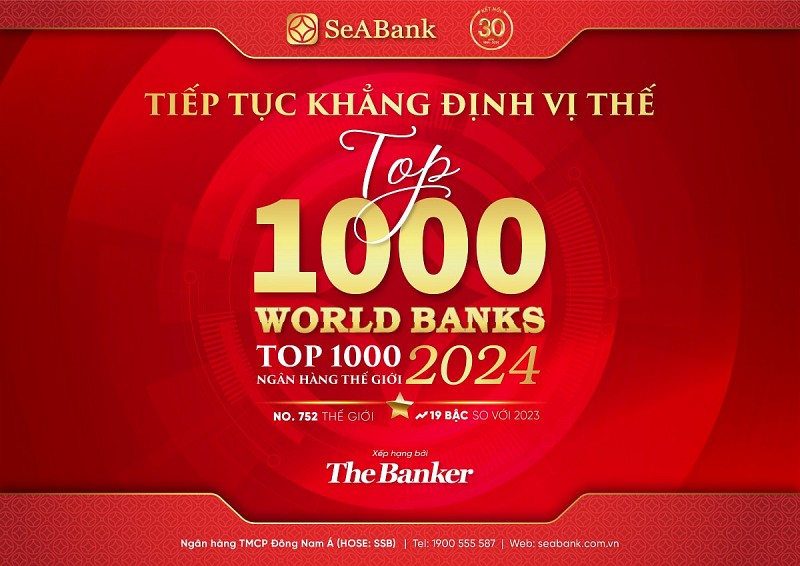 SeABank liên tục tăng bậc trong bảng xếp hạng 'Top 1000 555win là nhà cái uy tín số 1 ở Việt Nam thế giới'