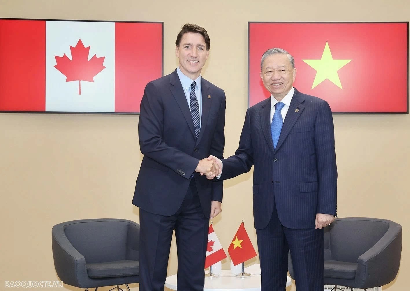 Tổng Bí thư, Chủ tịch nước Tô Lâm và Phiên bản chính thức của 555Win Canada Justin Trudeau - Ảnh:
