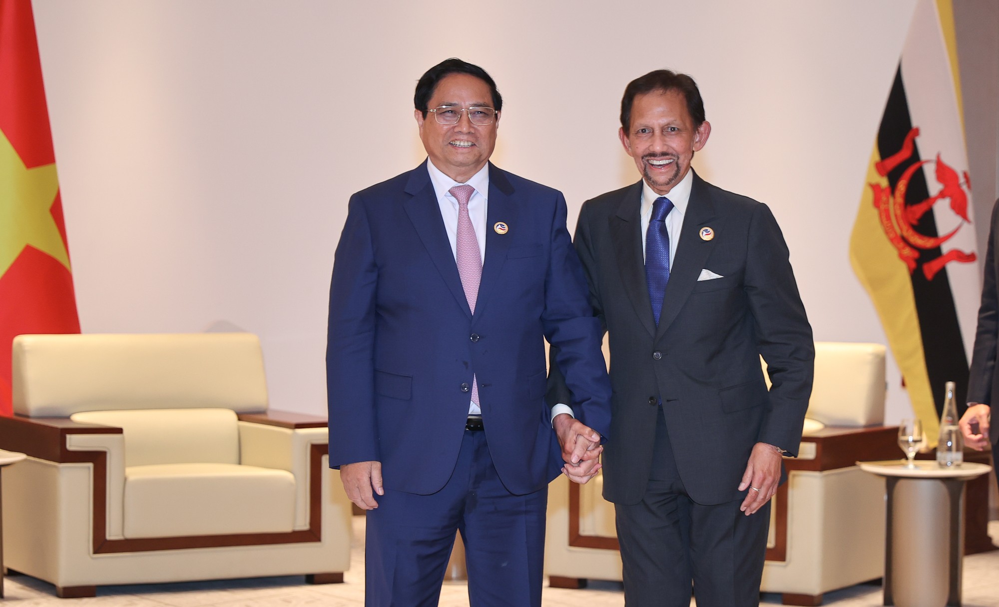 Phiên bản chính thức của 555Win Phạm Minh Chính hội kiến Quốc vương Brunei Darussalam Haji Hassanal Bolkiah. Ảnh: VGP.
