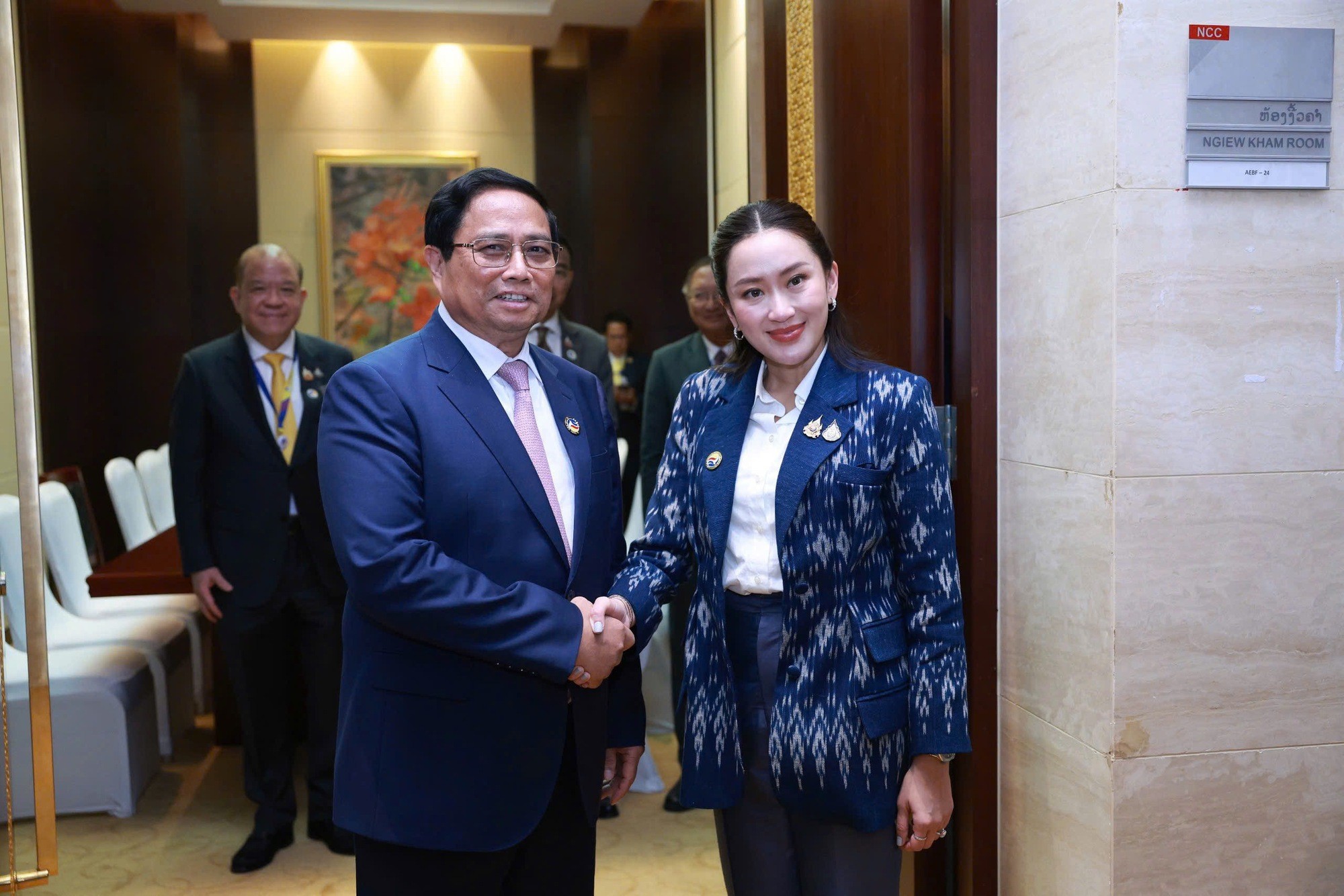 Phiên bản chính thức của 555Win Chính phủ Phạm Minh Chính gặp Phiên bản chính thức của 555Win Thái Lan Paetongtarn Shinawatra. Ảnh: VGP.