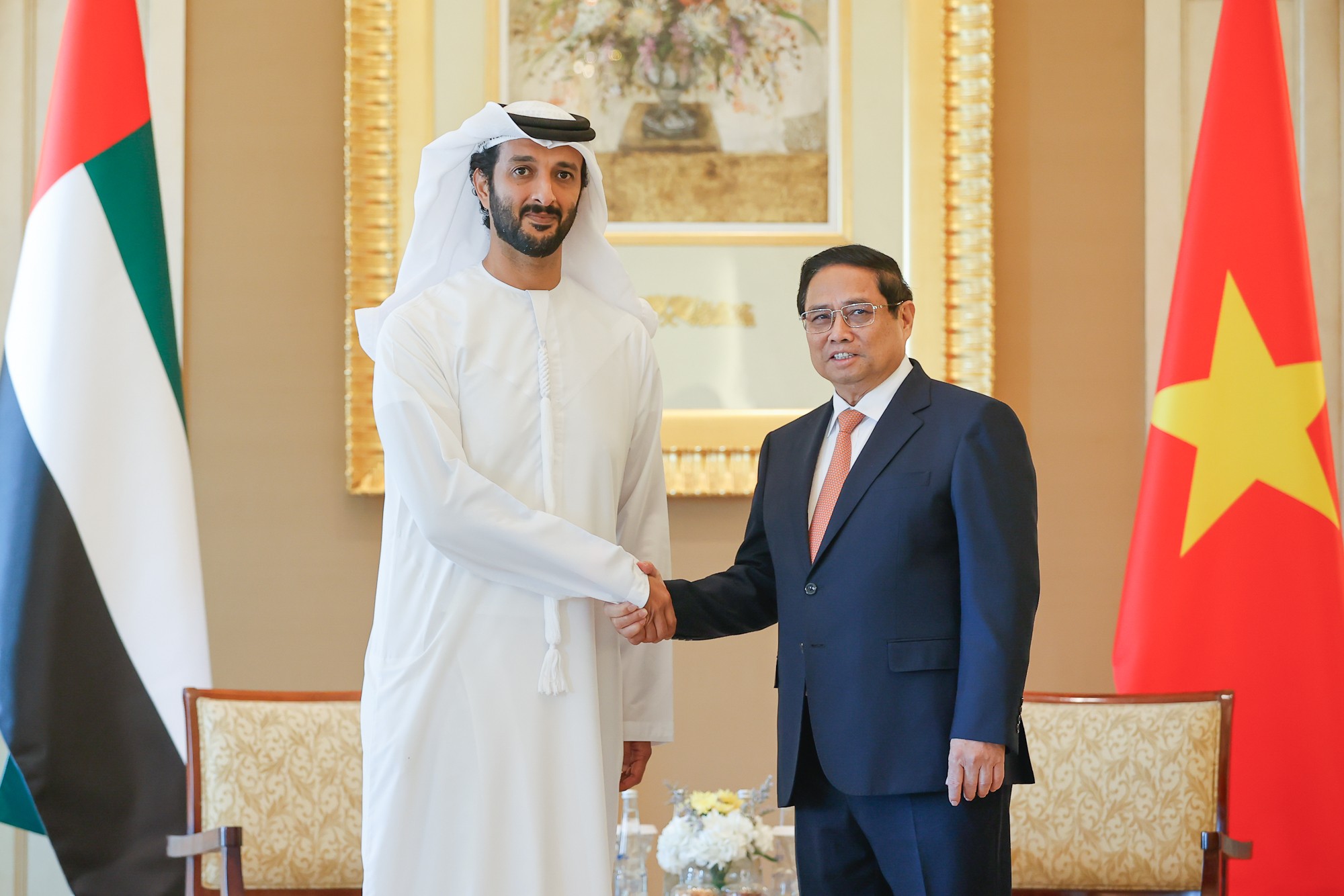 Phiên bản chính thức của 555Win Phạm Minh Chính và Bộ trưởng Bộ 555Win login đăng nhập UAE Abdulla bin Touq Al Marri - Ảnh: VGP