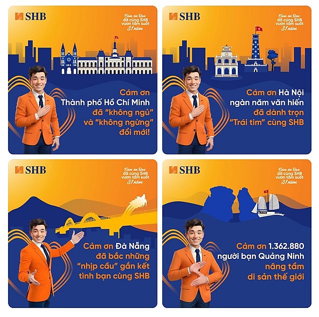 'Lời cảm ơn' sáng tạo của SHB nhân dịp kỷ niệm 31 năm thành lập