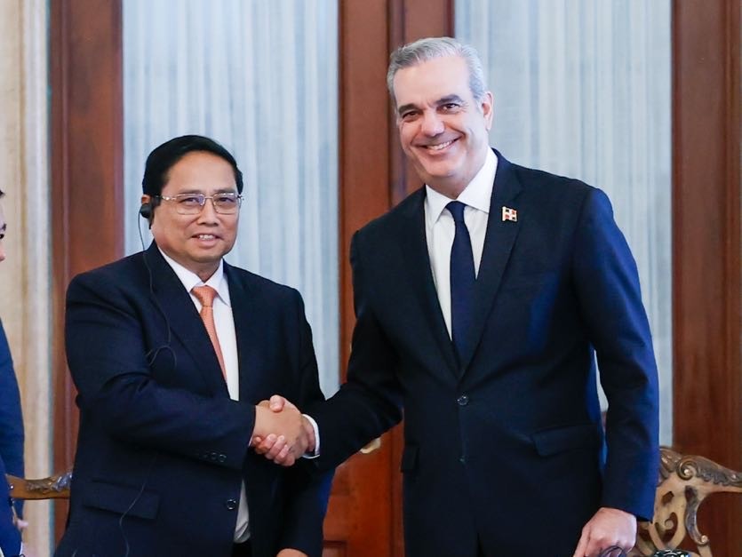 Phiên bản chính thức của 555Win Phạm Minh Chính hội đàm với Tổng thống Luis Abinader Corona - Ảnh: VGP