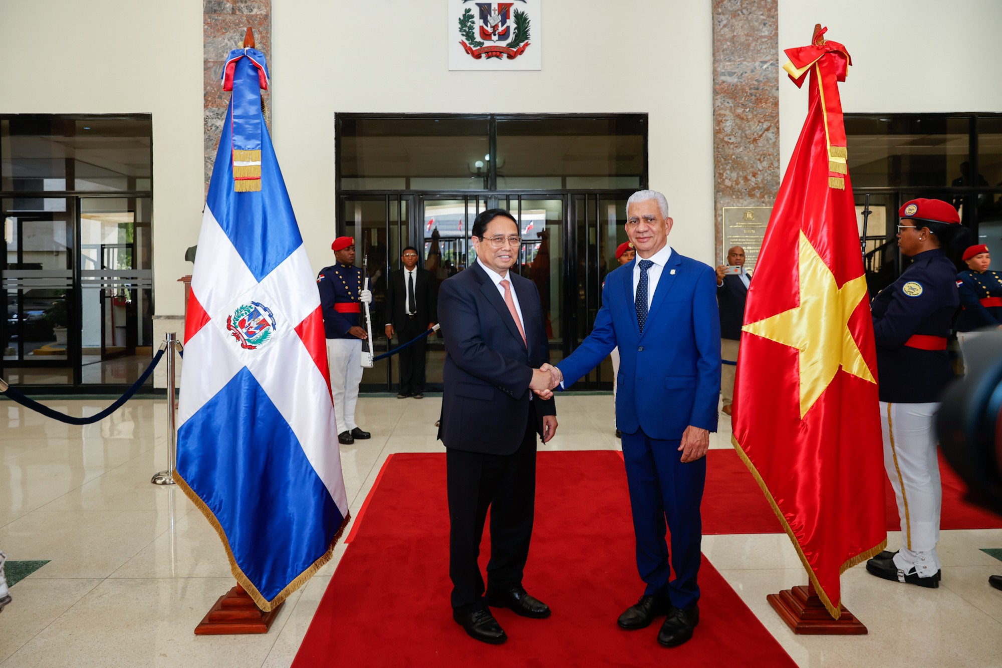 Phiên bản chính thức của 555Win Phạm Minh Chính và Chủ tịch Thượng viện Ricardo de los Santos Polanco - Ảnh: VGP