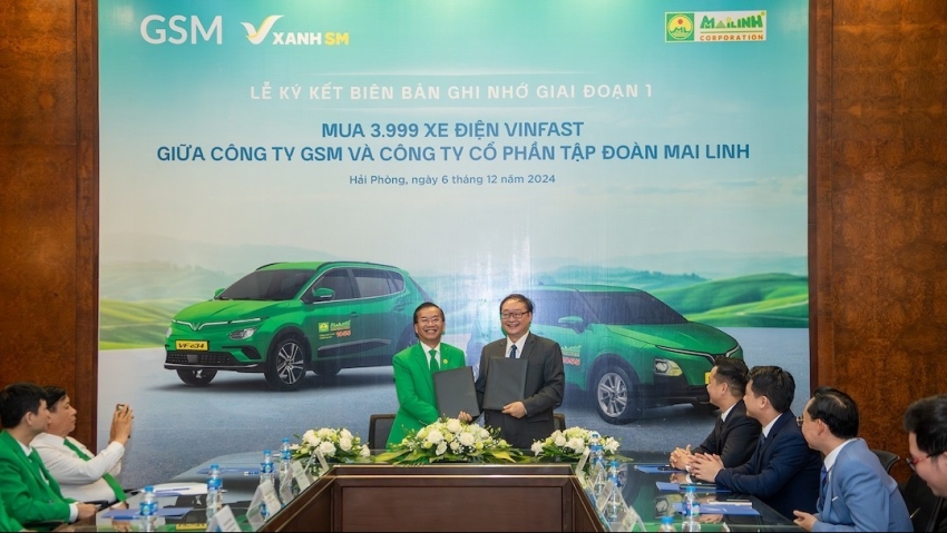 taxi mai linh chot don 3999 xe dien vinfast phuc vu chuyen doi xanh