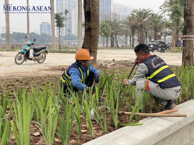 Hà Nội: Bên trong công viên hồ Phùng Khoang sắp hoàn thành