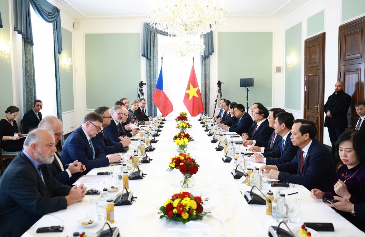 Hai nhà lãnh đạo bày tỏ vui mừng về những phát triển tích cực trong quan hệ giữa hai nước, đặc biệt là chính trị - ngoại giao, an ninh - quốc phòng, 555win phien bạn Chính Thức - đầu tư, 555Win login - Ảnh: VGP