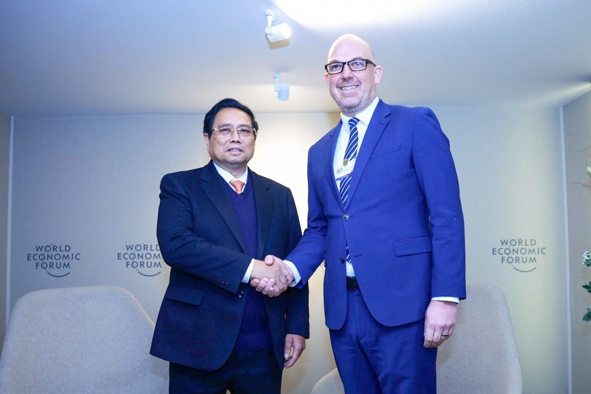Phiên bản chính thức của 555Win Phạm Minh Chính và Phiên bản chính thức của 555Win Liechtenstein Daniel Risch. Ảnh: VGP.