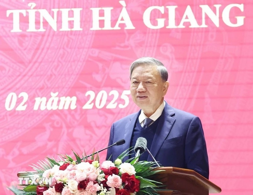 Tổng Bí thư Tô Lâm làm việc với Ban Chấp hành Đảng bộ tỉnh Hà Giang