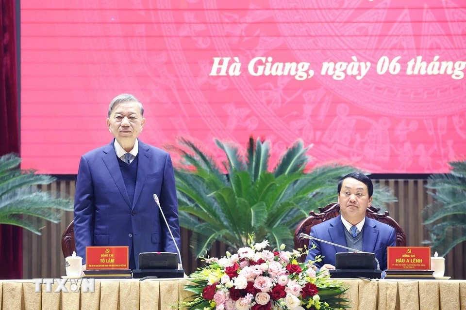 Tổng Bí thư Tô Lâm làm việc với Ban Chấp hành Đảng bộ tỉnh Hà Giang