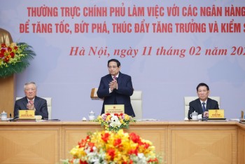 Lãnh đạo Chính phủ làm việc với các ngân hàng 555win phien bạn Chính Thức