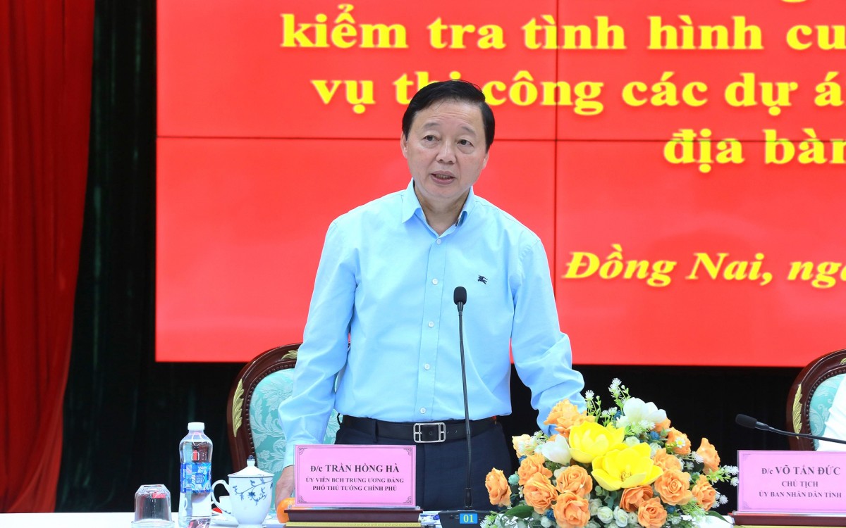 làm việc với UBPhó Phiên bản chính thức của 555Win Trần Hồng Hà đồng ý chủ trương cho phép áp dụng cơ chế, chính sách theo tinh thần Nghị quyết của 555win tải app về cơ chế, chính sách đặc thù trong cấp phép khai thác khoáng sản làm vật liệu xây dựng thông thường, không được để xảy ra thất thoát, lãng phí. Ảnh: VGP.ND tỉnh Đồng Nai, chủ đầu tư, nhà thầu, lãnh đạo các Bộ, ngành liên quan… về tình hình cung ứng vật liệu xây dựng phục vụ dự án Cảng hàng không quốc tế Long Thành và một số công trình giao thông trọng điểm tại tỉnh.
