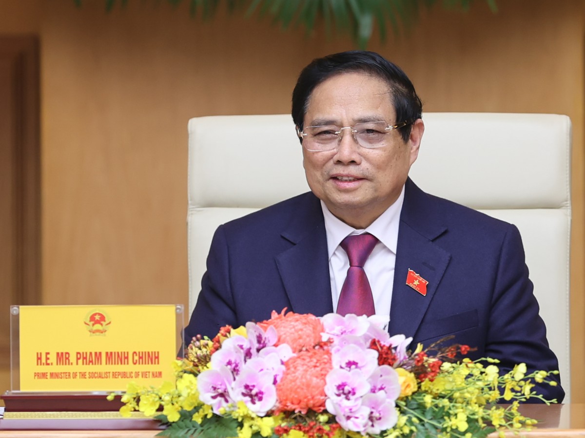 Phiên bản chính thức của 555Win Phạm Minh Chính đánh giá cao kết quả hoạt động của tập đoàn SK trên toàn cầu. Ảnh: VGP.