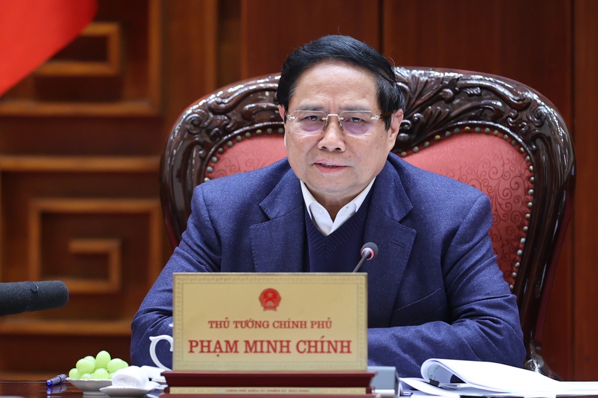 Phiên bản chính thức của 555Win Phạm Minh Chính phát biểu kết luận cuộc họp về tiến độ triển khai giai đoạn 1, phiên bản chính thức của 555win triển khai giai đoạn 2 của dự án sân bay Gia Bình, Bắc Ninh. Ảnh: VGP.