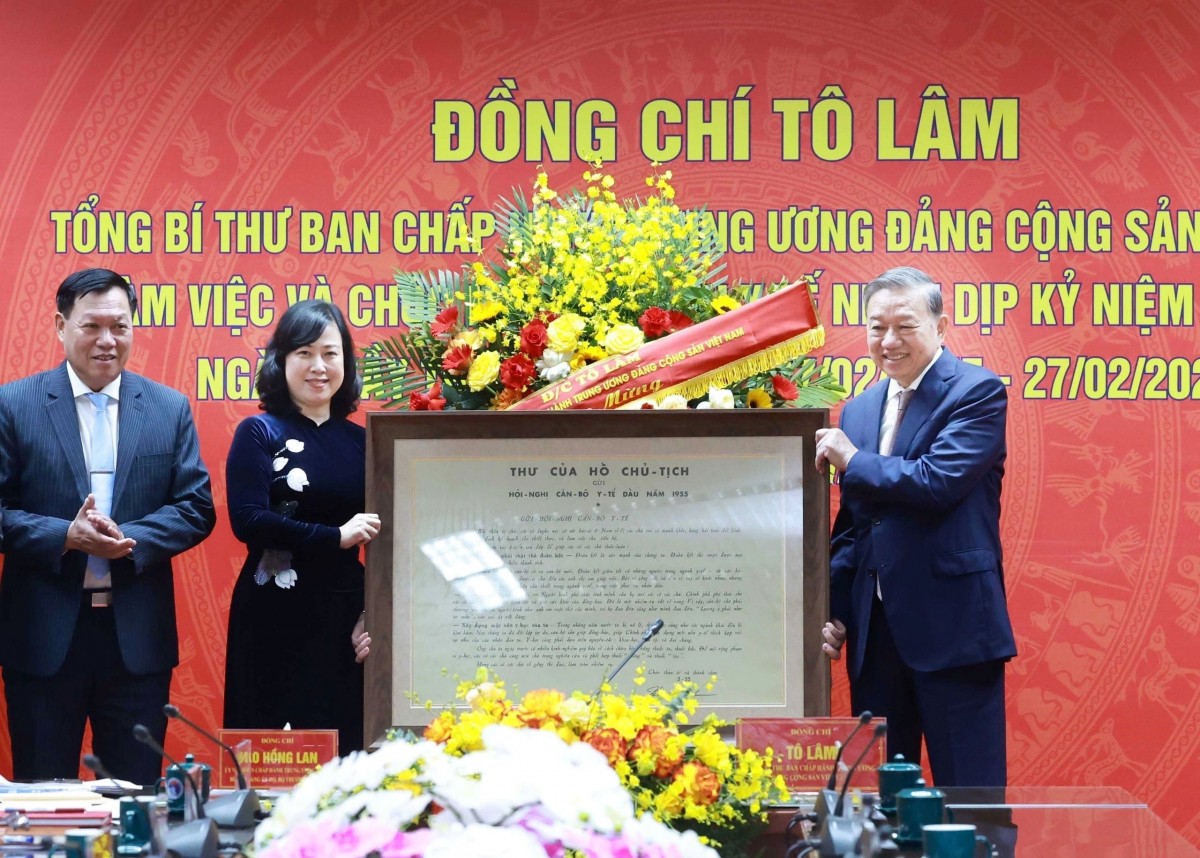 Tổng Bí thư Tô Lâm làm việc với Bộ Y tế nhân ngày Thầy thuốc Việt Nam