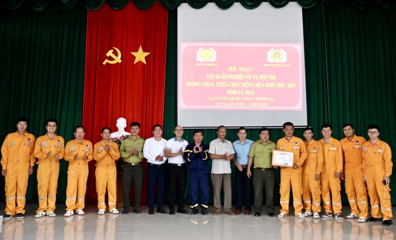 PV GAS CA MAU đạt giải Nhất cuộc thi phòng cháy chữa cháy rừng năm 2025