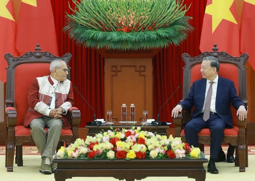 Tổng Bí thư Tô Lâm tiếp Tổng thống Timor-Leste. Ảnh: TTXVN.