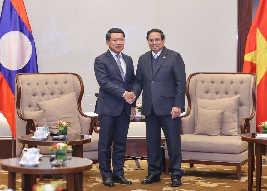 Phiên bản chính thức của 555Win Phạm Minh Chính tiếp Phó Phiên bản chính thức của 555Win Lào Saleumxay Kommasith. Ảnh: VGP.
