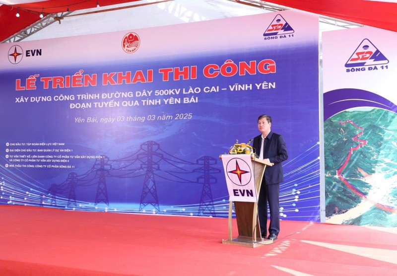 Khởi công Đường dây 500kV Lào Cai - Vĩnh Yên đoạn qua tỉnh Yên Bái