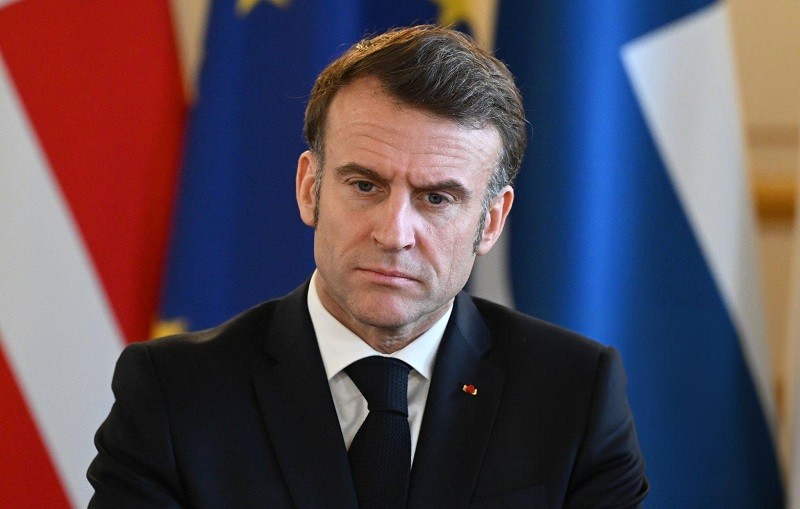 Tổng thống Pháp Emmanuel Macron tại London ngày 2/3. Ảnh: Getty