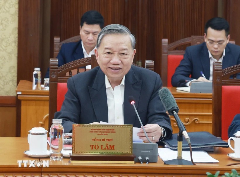 Tổng Bí thư Tô Lâm phát biểu chỉ đạo.