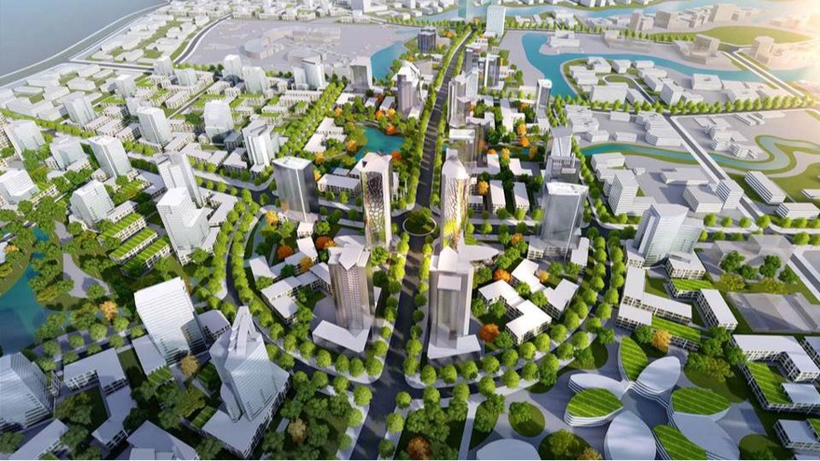Phối cảnh khu công nghệ cao Hòa Lạc. 