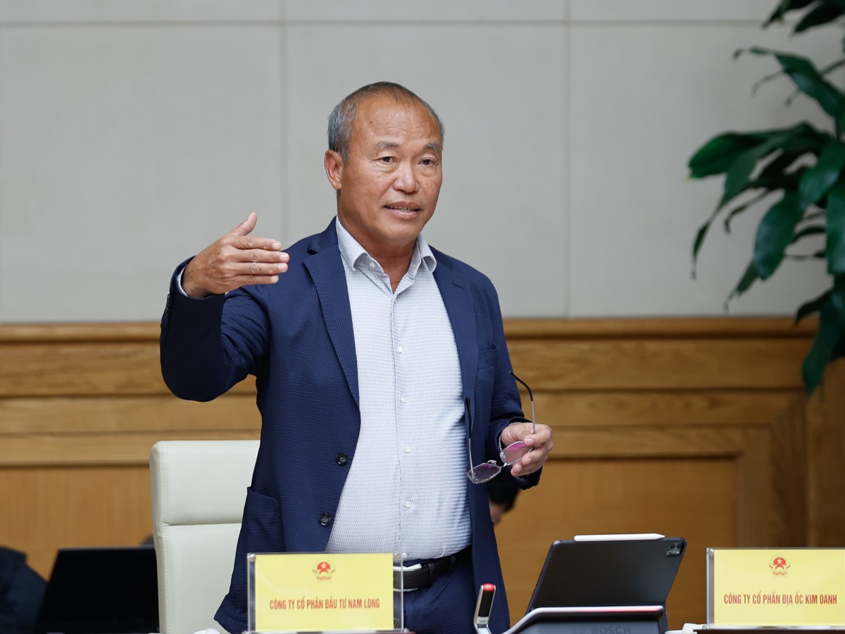 Đại diện Tập đoàn Nam Long phát biểu. Ảnh VGP.