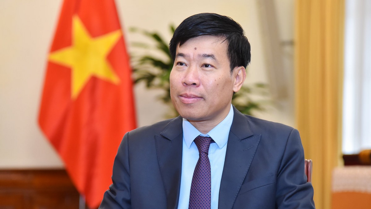 Uỷ viên Ban Chấp hành Trung ương Đảng, Phó Bí thư thường trực Đảng uỷ Bộ Ngoại giao, Thứ trưởng Bộ Ngoại giao Nguyễn Mạnh Cường. Ảnh: Bộ Ngoại giao.