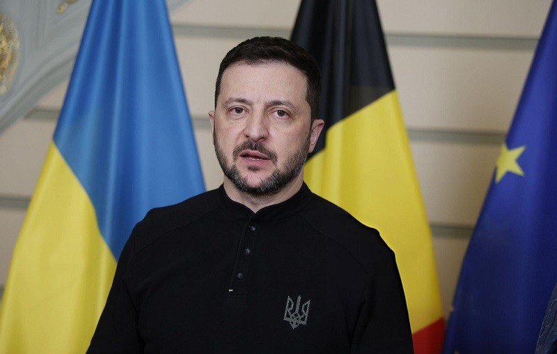 Tổng thống Volodymyr Zelensky tại Bỉ ngày 6/3. Ảnh: Getty