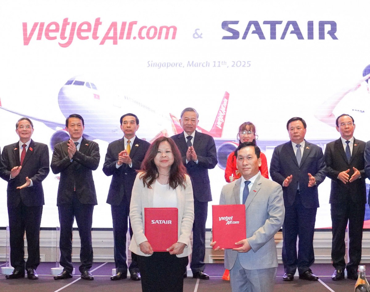 Vietjet và Satair hợp tác chiến lược cung ứng dịch vụ vật tư toàn diện cho đội bay Airbus