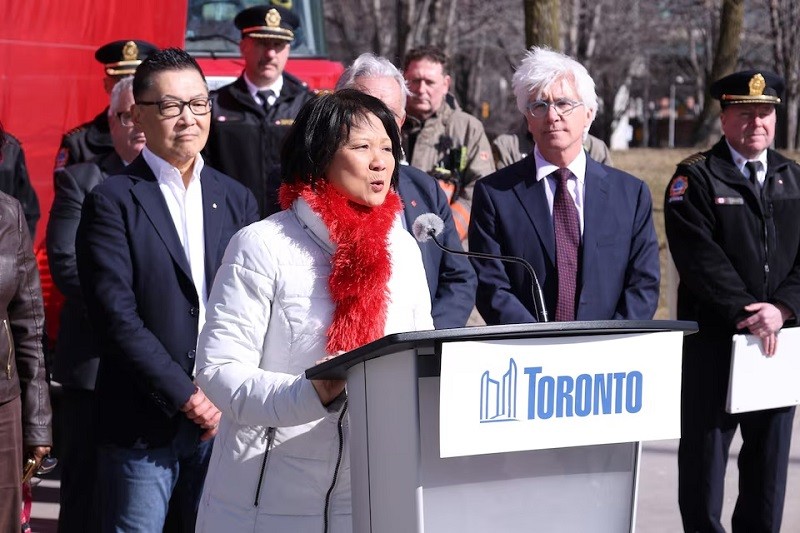 Thị trưởng Olivia Chow tại Toronto ngày 17/3. Ảnh: Reuters