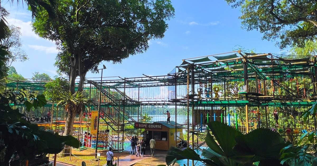  khu vui chơi vượt chướng ngại vật trên dây Houbii Spot Singapore