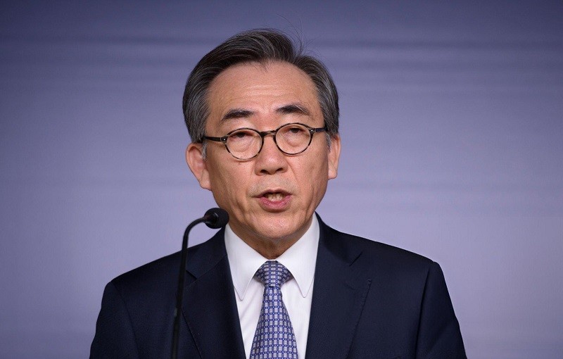 Ngoại trưởng Hàn Quốc Cho Tae-yul tại Warsaw ngày 5/3. Ảnh: Getty
