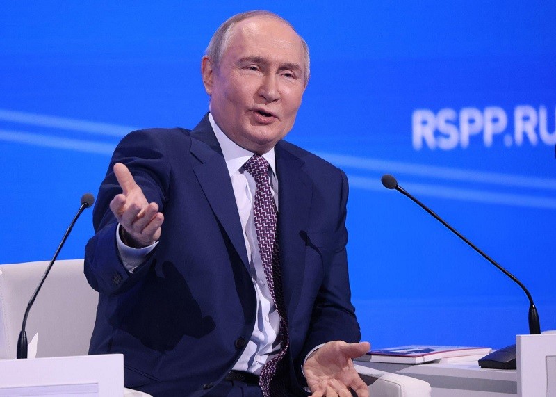 Tổng thống Vladimir Putin tại Moscow ngày 18/3. Ảnh: Getty