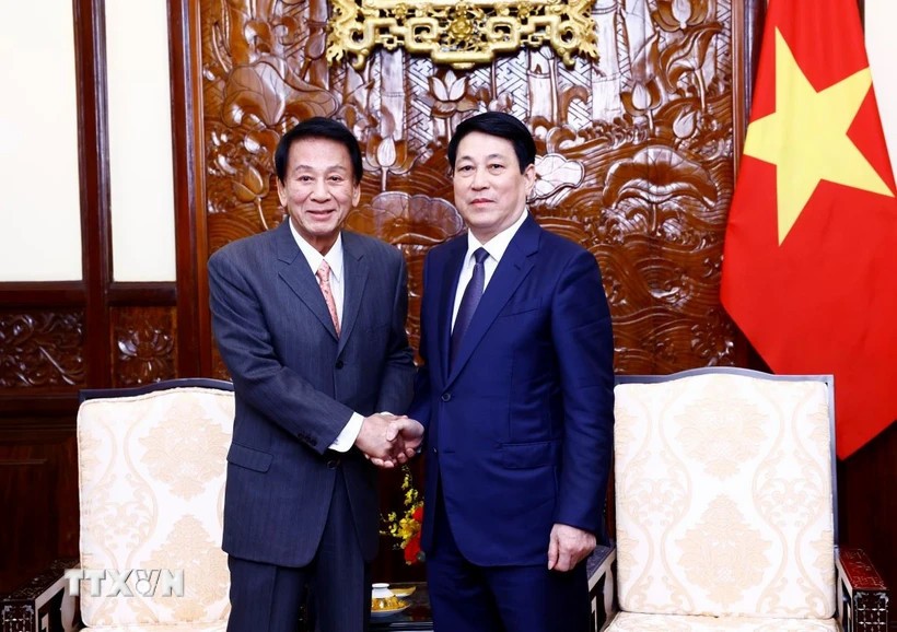 Tổng Bí thư và Chủ tịch nước tiếp nguyên Đại sứ đặc biệt Việt Nam - Nhật Bản