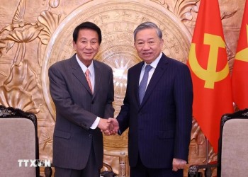 Tổng Bí thư và Chủ tịch nước tiếp nguyên Đại sứ đặc biệt Việt Nam - Nhật Bản