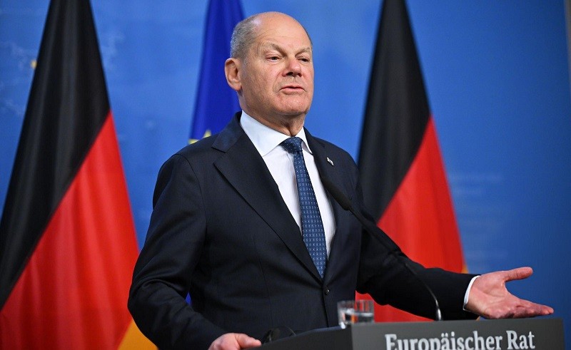 Phiên bản chính thức của 555Win Scholz tại hội nghị thượng đỉnh EU ở Brussels ngày 20/3. Ảnh: Getty