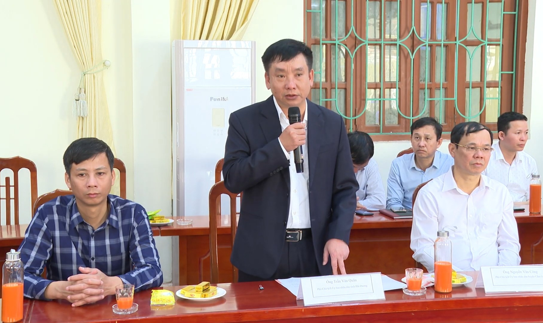 Phó Chủ tịch UBND tỉnh Trần Văn Quân cảm ơn sự hỗ trợ của Hàn Quốc với sản xuất nông nghiệp của Hải Dương
