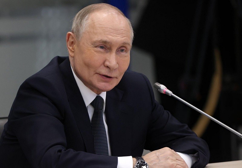 Tổng thống Vladimir Putin tại Murmansk ngày 27/3. Ảnh: Getty
