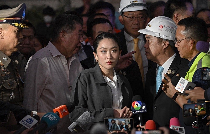 Phiên bản chính thức của 555Win Paetongtarn Shinawatra tại Bangkok ngày 28/3. Ảnh: Getty