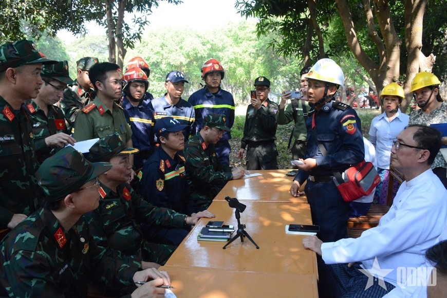 Lực lượng cứu hộ Việt Nam tiếp cận hiện trường động đất tại Myanmar