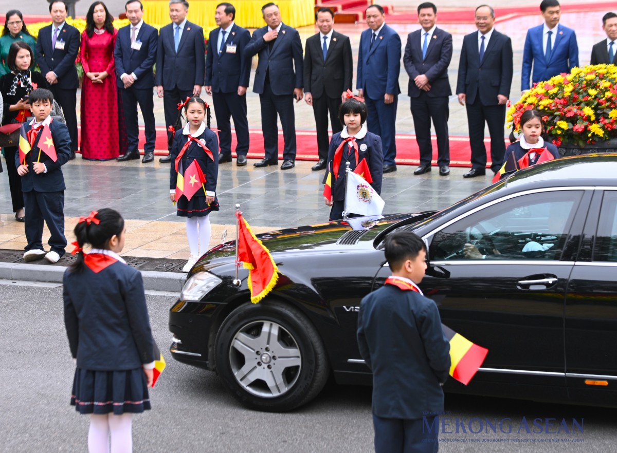 Chủ tịch nước Lương Cường chủ trì lễ đón Nhà vua Vương quốc Bỉ