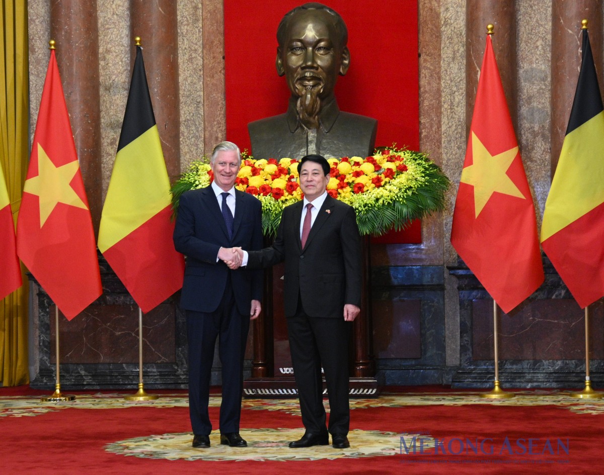 Chủ tịch nước Lương Cường chủ trì lễ đón Nhà vua Vương quốc Bỉ