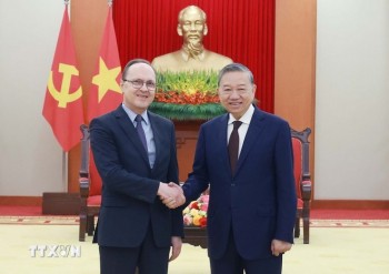 Tổng Bí thư Tô Lâm tiếp Đại sứ Liên bang Nga
