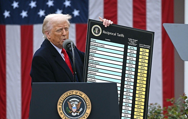 Tổng thống Donald Trump tại Nhà Trắng ngày 2/4. Ảnh: Getty