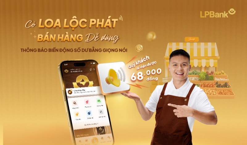 Nhận thông báo số dư bằng giọng nói ngay trên app LPBank