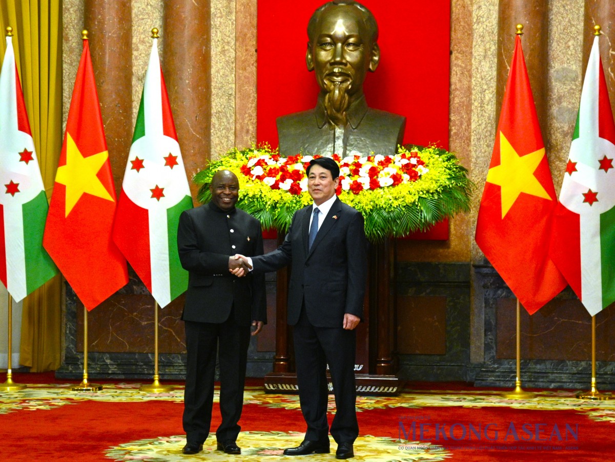 Chủ tịch nước Lương Cường chủ trì lễ đón chính thức Tổng thống Burundi