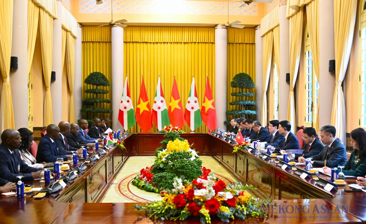 Chủ tịch nước Lương Cường chủ trì lễ đón chính thức Tổng thống Burundi